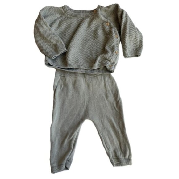 Matching Sage Green Knit Sweater and Pant - Picture 1 of 13